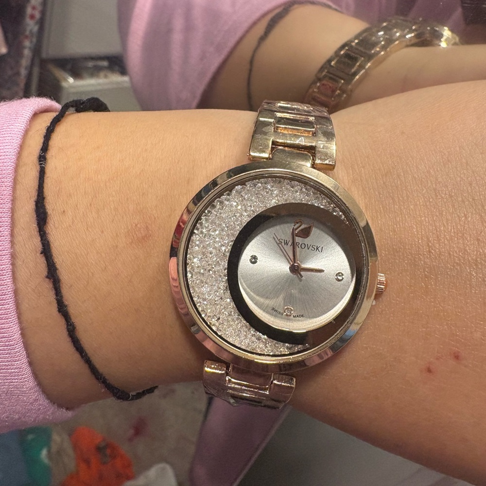Swarovski Gold and Silver Crystal Watch
